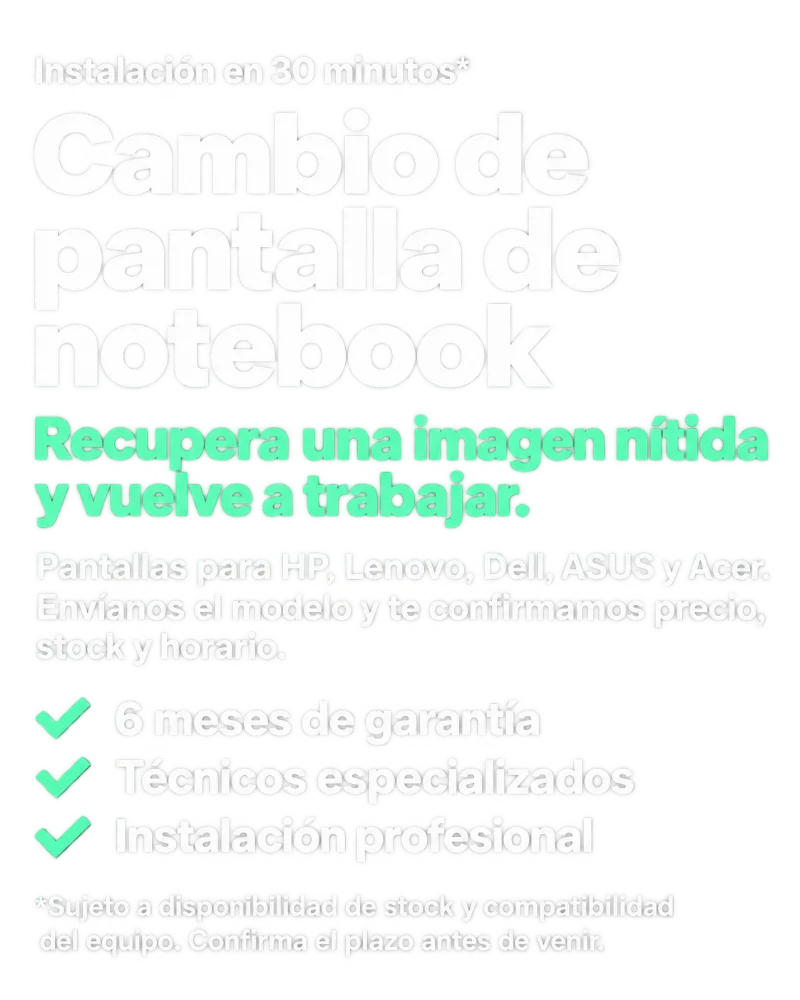 Pantallas para notebook TechComputer